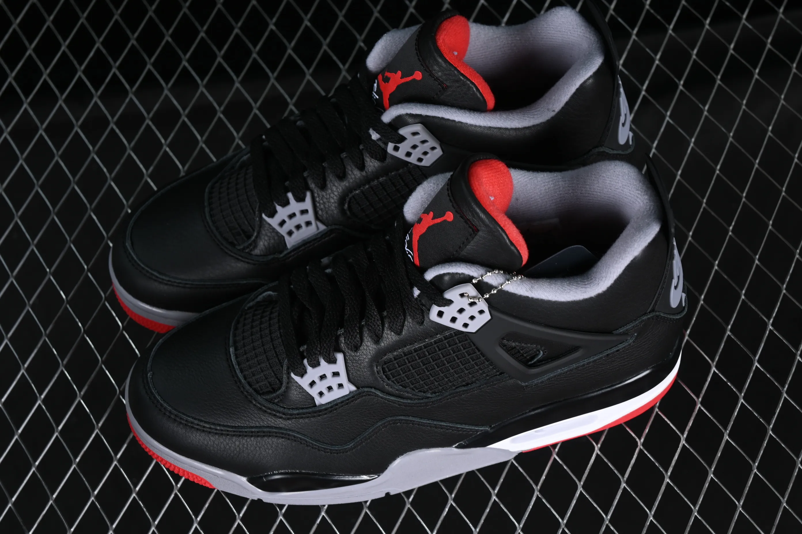 All categories Air Jordan Jordan series basketball shoes Air Jordan 4 LJR version Air Jordan 4 Retro "Bred Reimagined" AJ4 Joe 4 black red FV5029-006